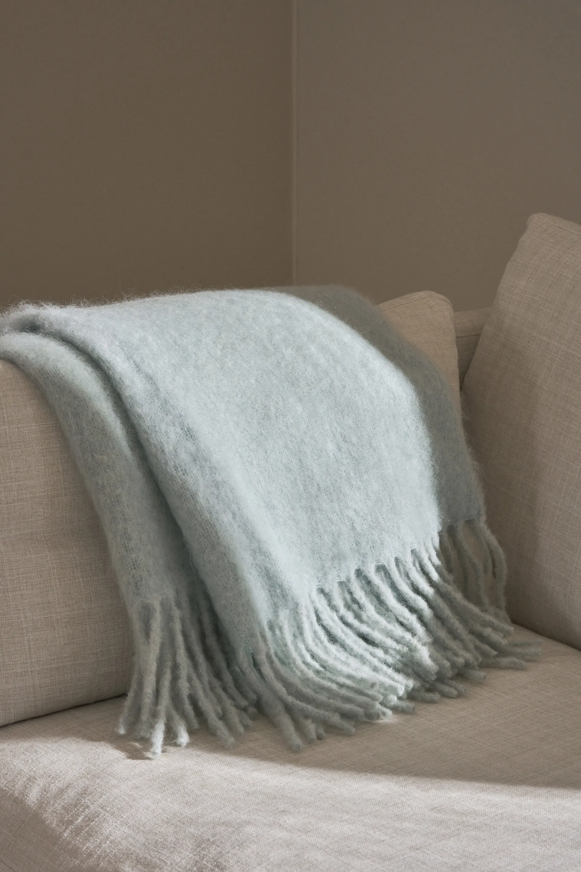 Manta Dune de mohair 130x170 cm, Ice blue Scandi Living