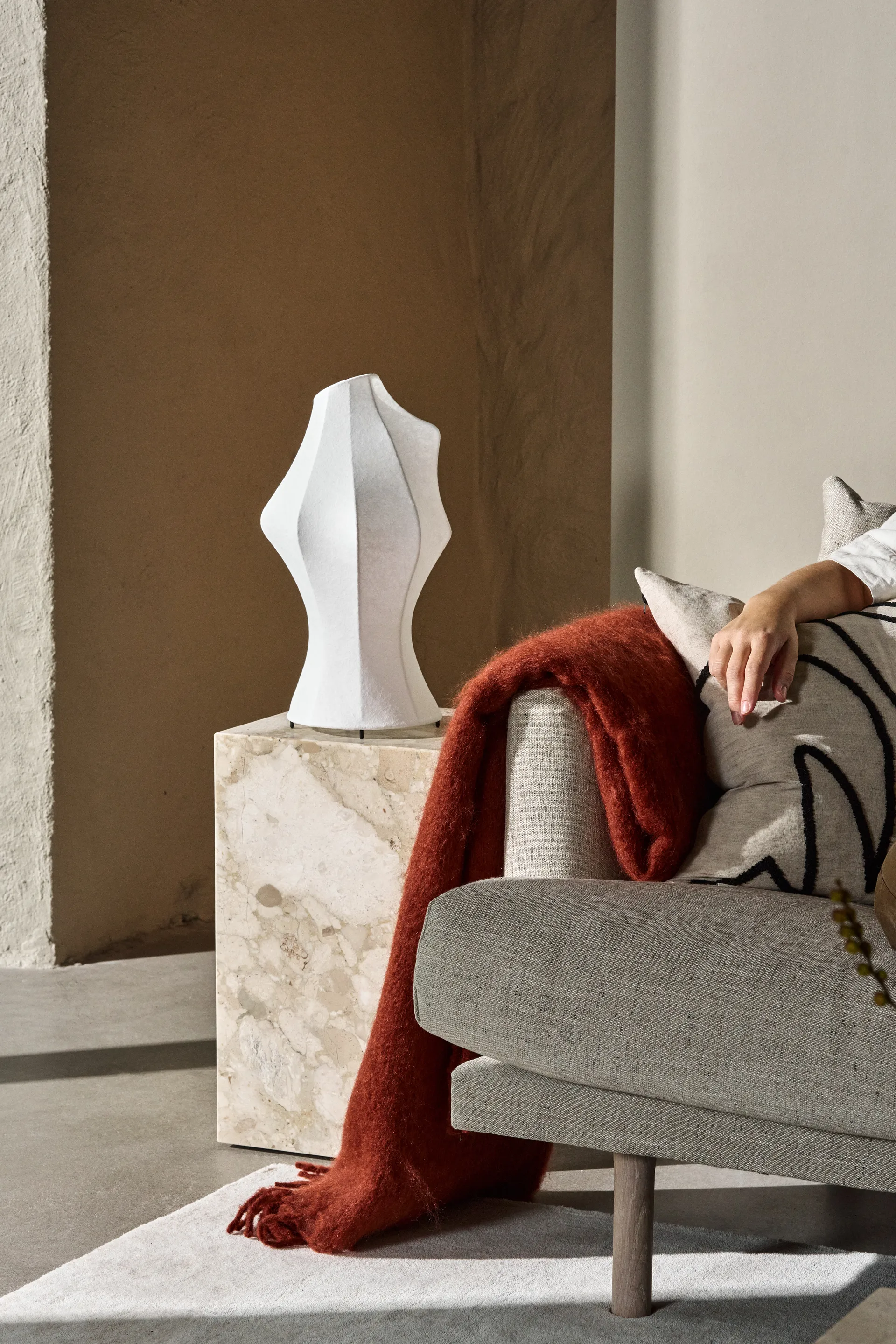 Manta Dune de mohair 130x170 cm, Siena Scandi Living