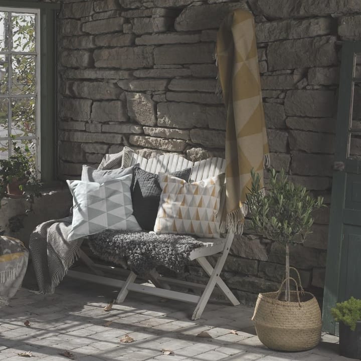 Manta lana Rime, Mustard Scandi Living