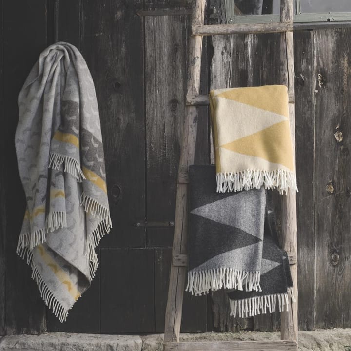 Manta lana Rime, Mustard Scandi Living