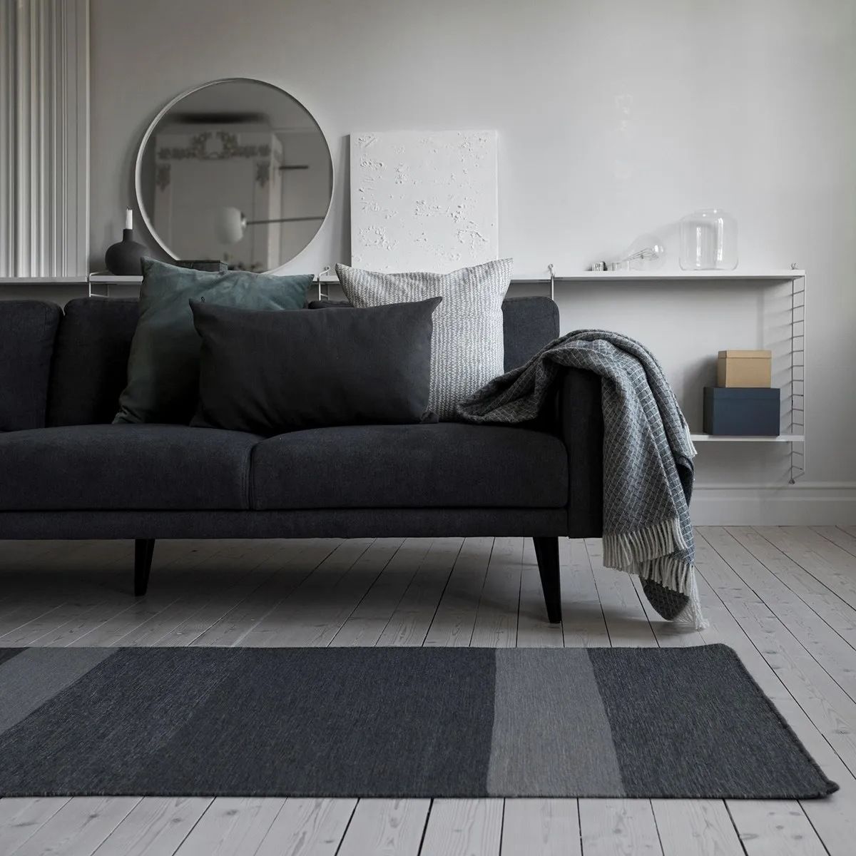 Manta lana Wicker, Grey Scandi Living