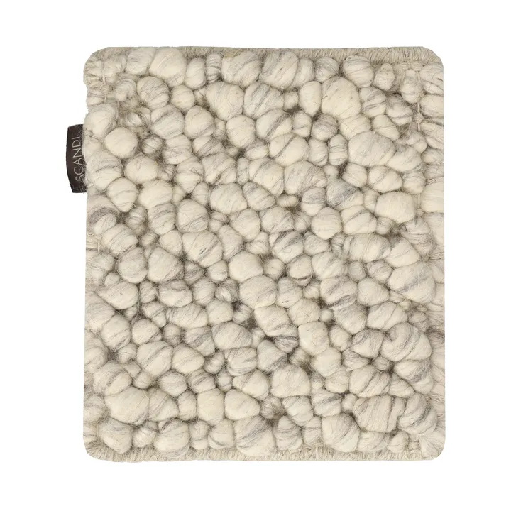 MMuestra de alfombra de lana Mire - Blanco natural - Scandi Living