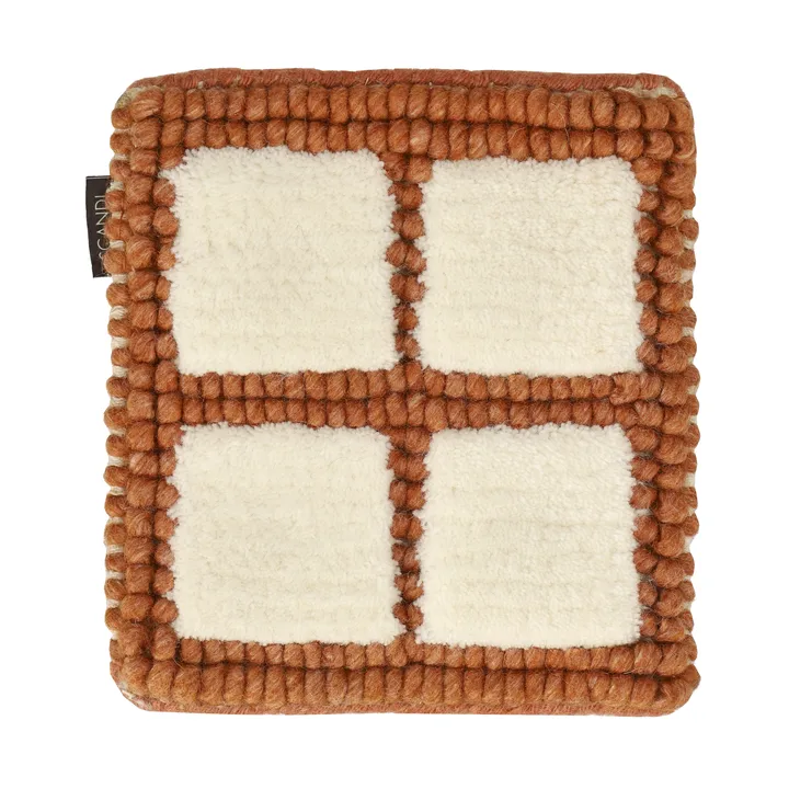 MMuestra de alfombra de lana Pasture - Blanco natural-óxido - Scandi Living