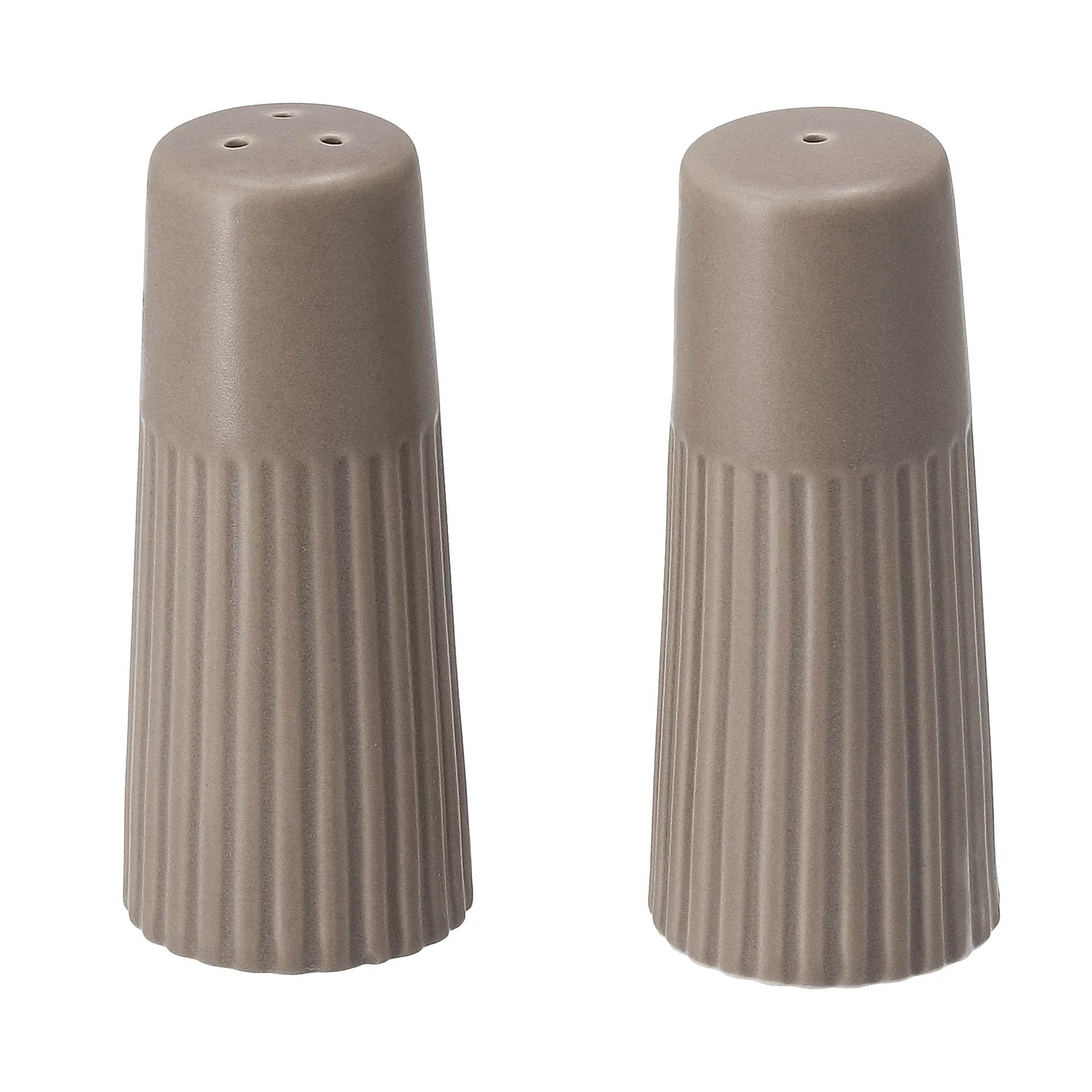 Molinillo de sal y pimienta Edge, 2 piezas, Taupe, Ø3,8 × 8,7 cm Scandi Living