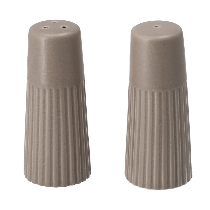 Molinillo de sal y pimienta Edge, 2 piezas - Taupe, Ø3,8 × 8,7 cm - Scandi Living