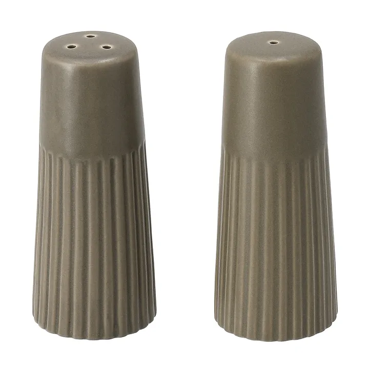 Molinillo de sal y pimienta Edge, 2 piezas - Verde, Ø3,8 × 8,7 cm - Scandi Living