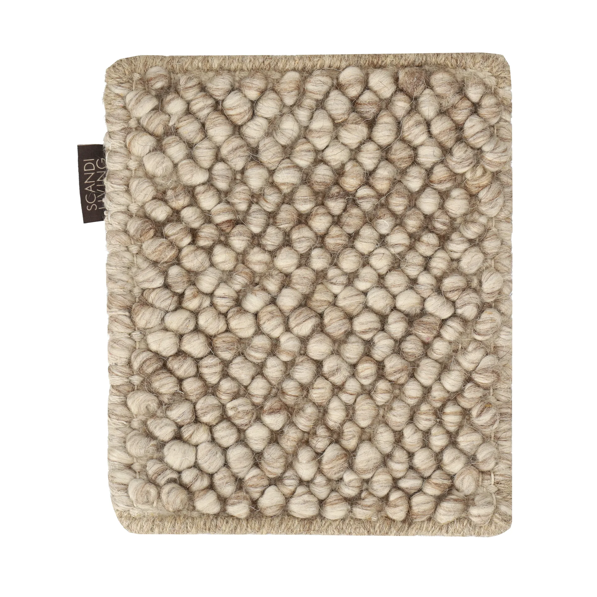 Muestra de alfombra de lana Flock, Beige Scandi Living