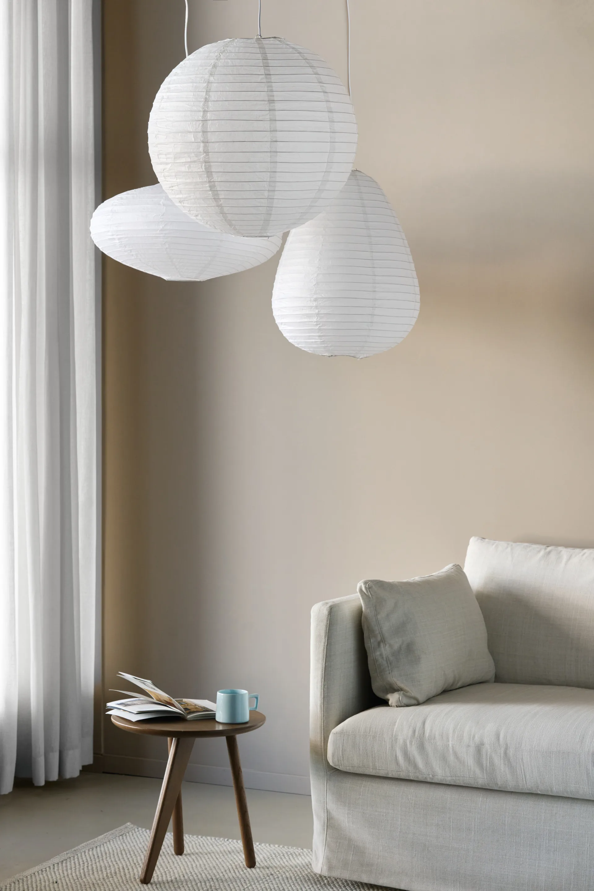 Pantalla de lámpara Lucent drop, Ø53 cm Scandi Living