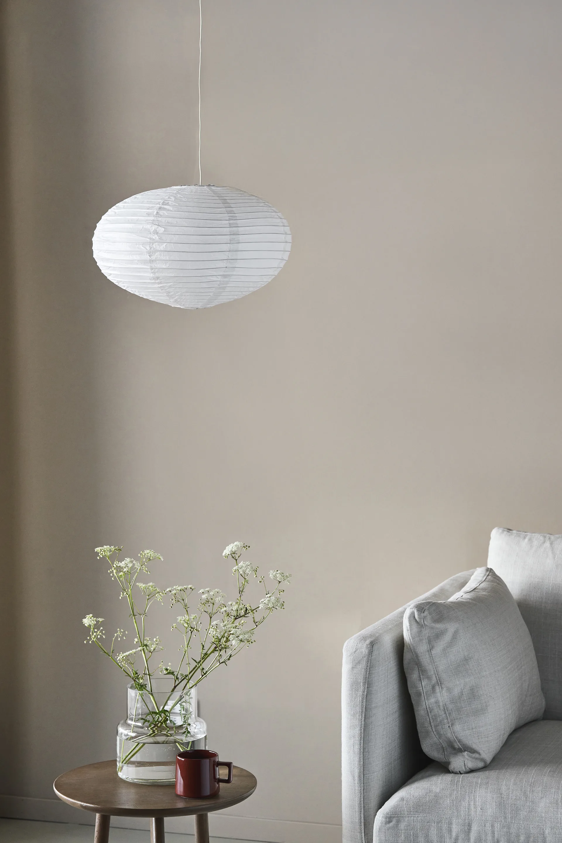 Pantalla de lámpara ovalada Lucent, Ø53 cm Scandi Living