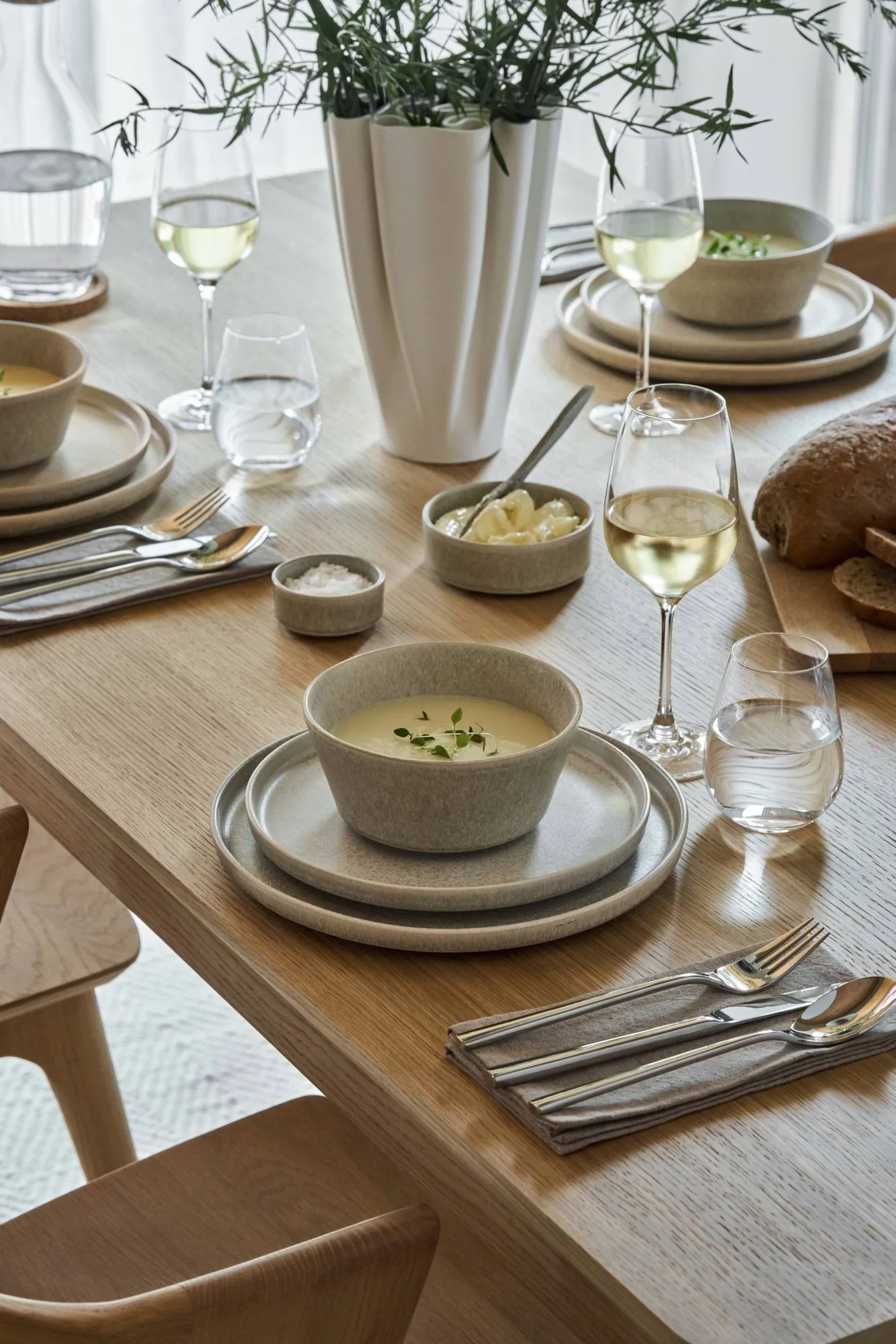 Plato Clay, Beige, Ø20 cm Scandi Living