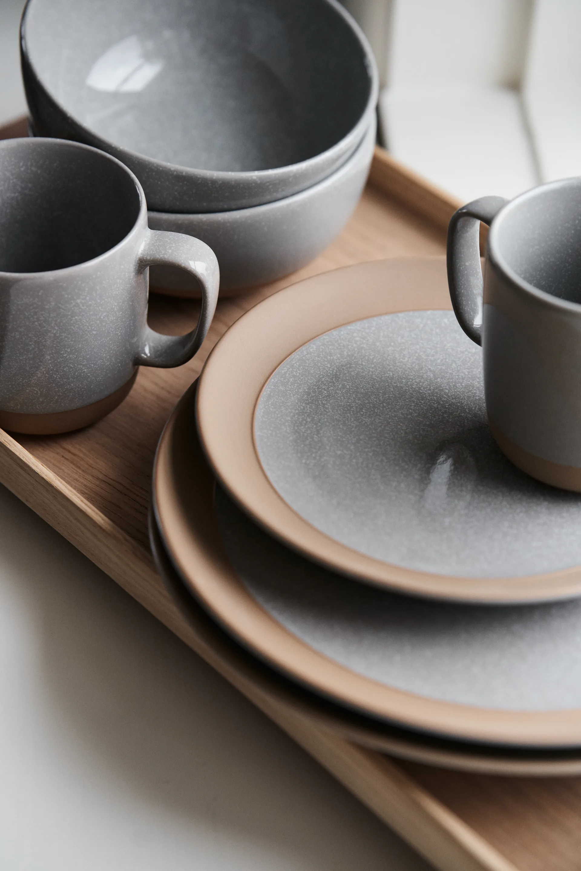 Plato de postre Fossil Ø21 cm, Gris Scandi Living