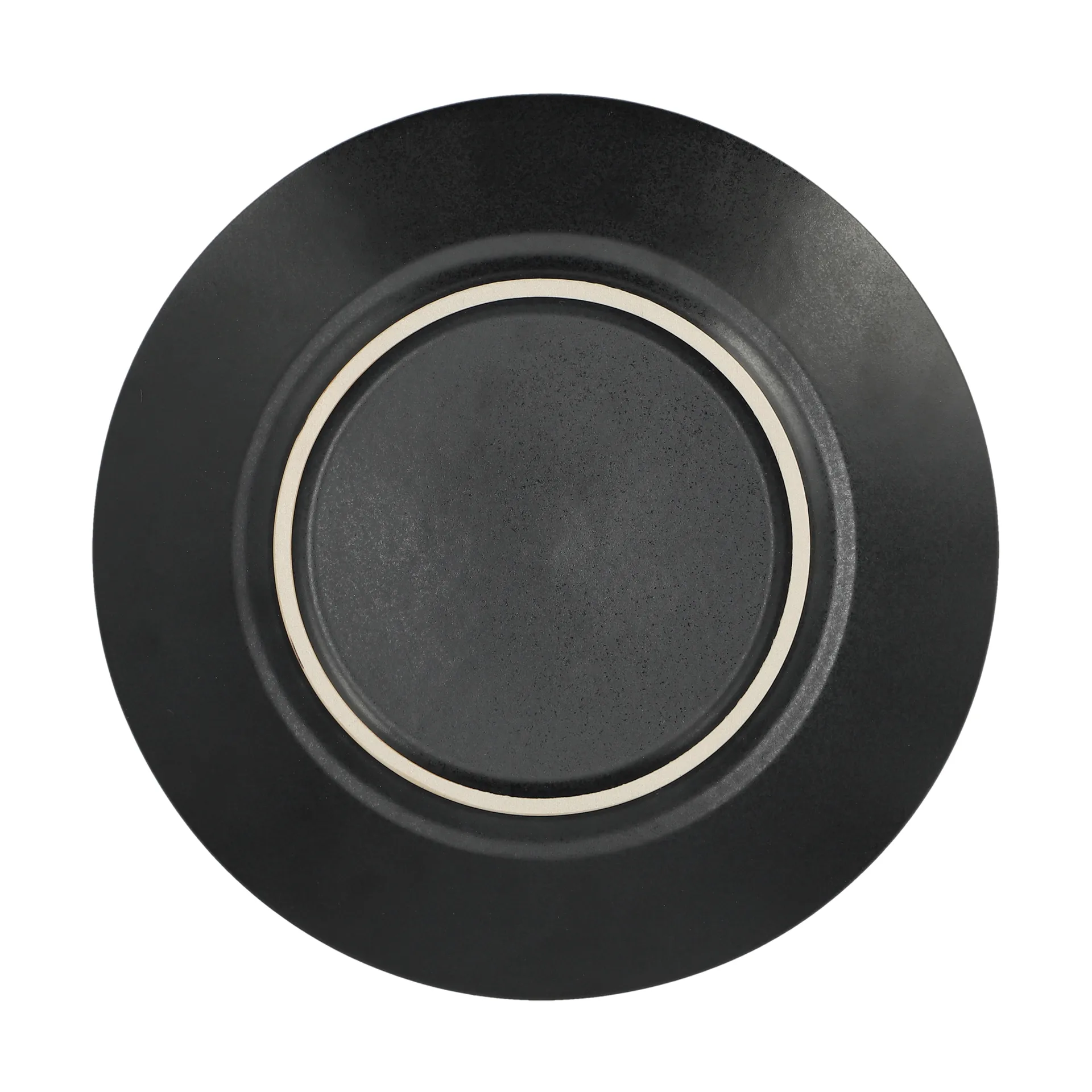 Plato Terra, Negro de gres, Ø22 cm Scandi Living