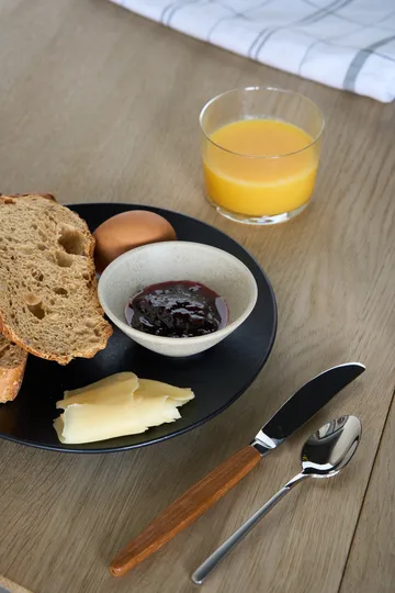 Plato Terra - Negro de gres, Ø22 cm - Scandi Living