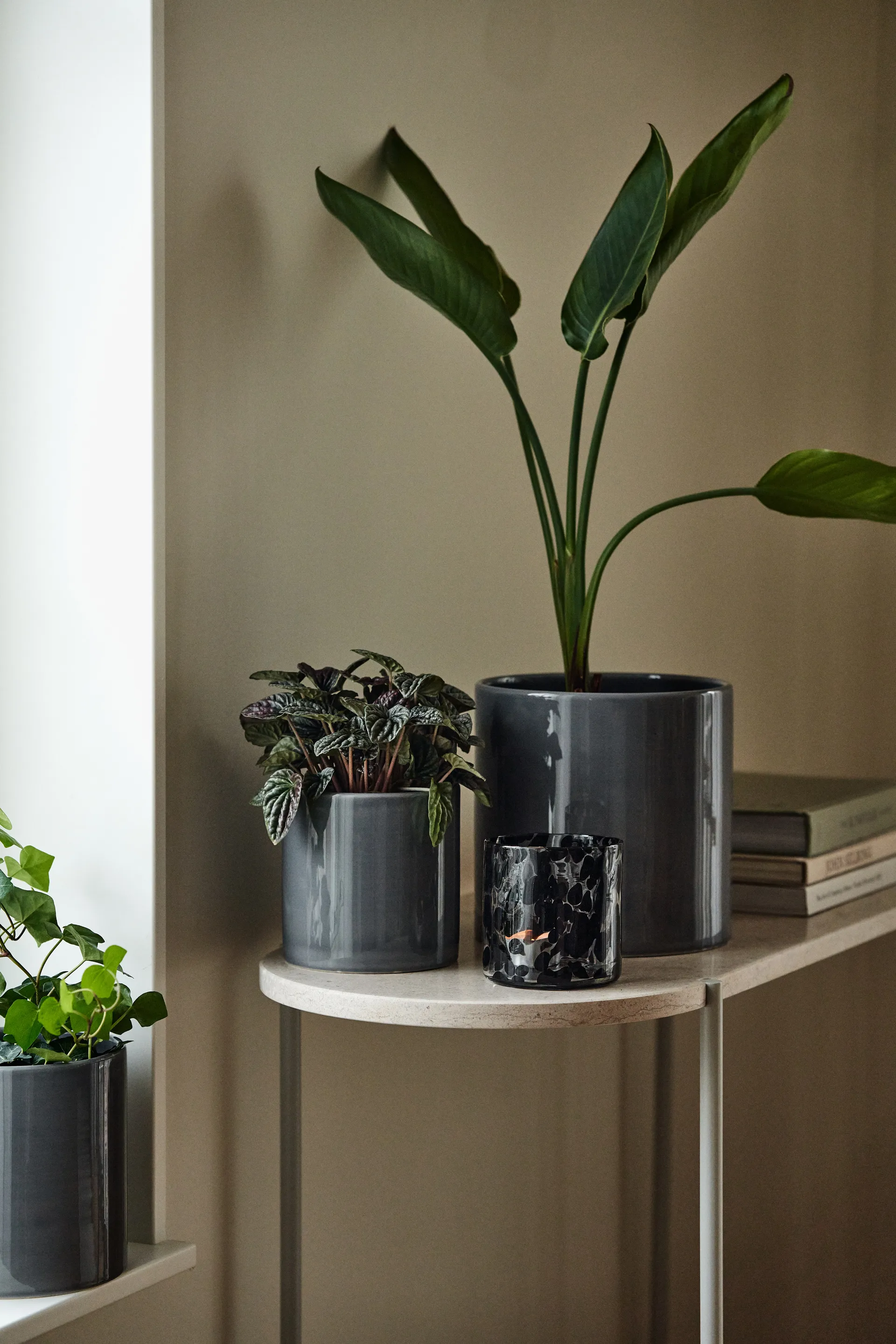 Portavelas Cloud Ø10 cm, Negro Scandi Living