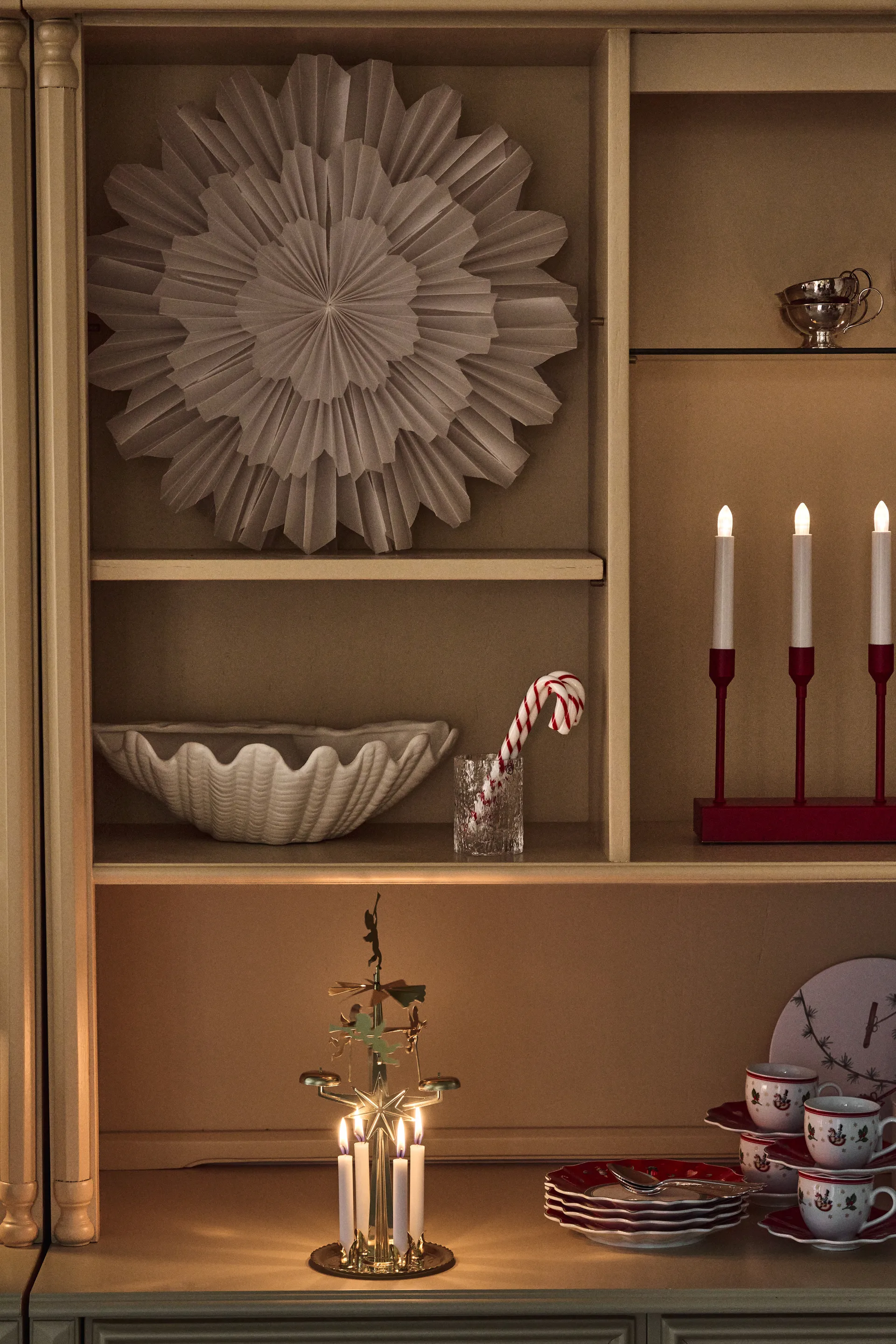 Portavelas de Adviento Kindle portabel 30 cm, Rojo oscuro Scandi Living