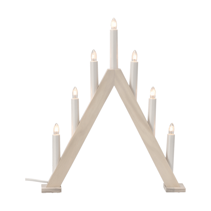 Portavelas de Adviento Nord 40 cm, Blanqueado Scandi Living