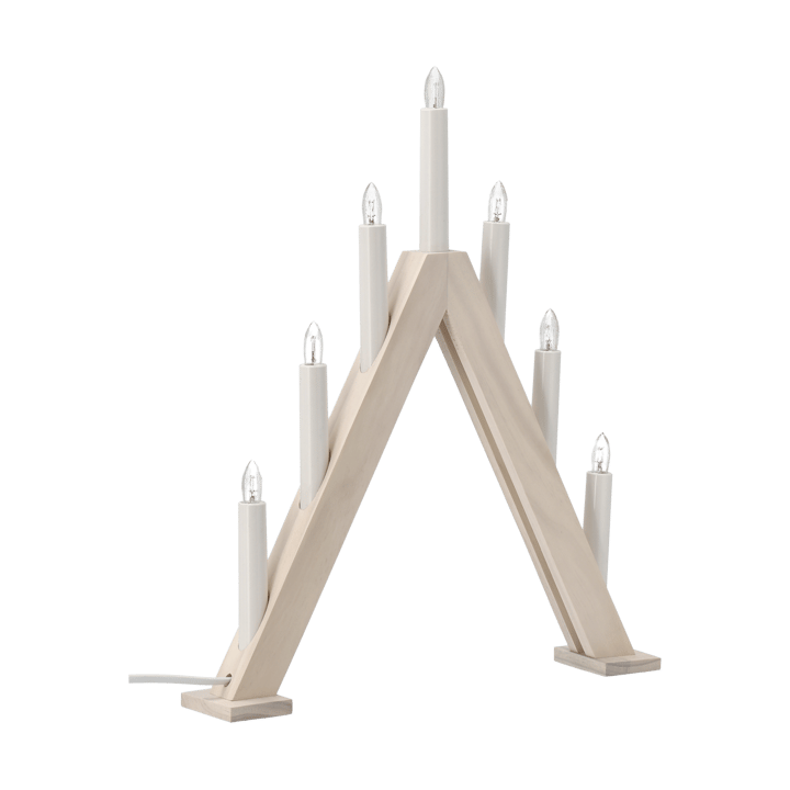 Portavelas de Adviento Nord 40 cm, Blanqueado Scandi Living