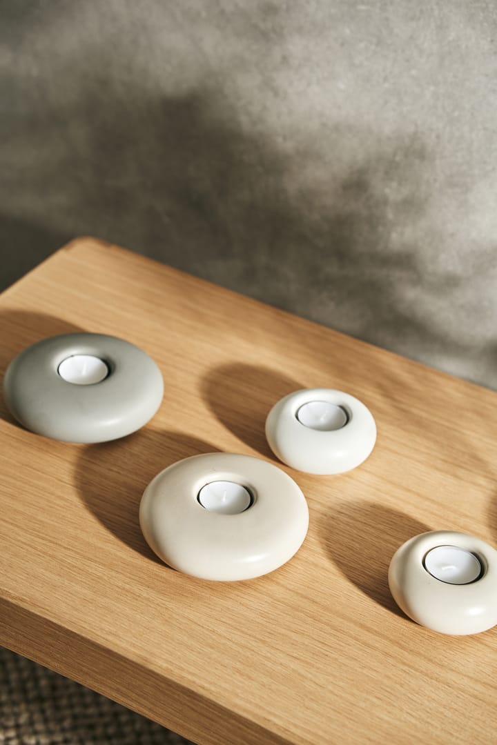 Portavelas Stone Ø13 cm, Beige Scandi Living