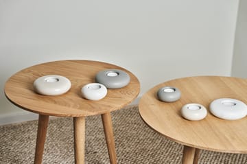 Portavelas Stone Ø13 cm - blanco - Scandi Living