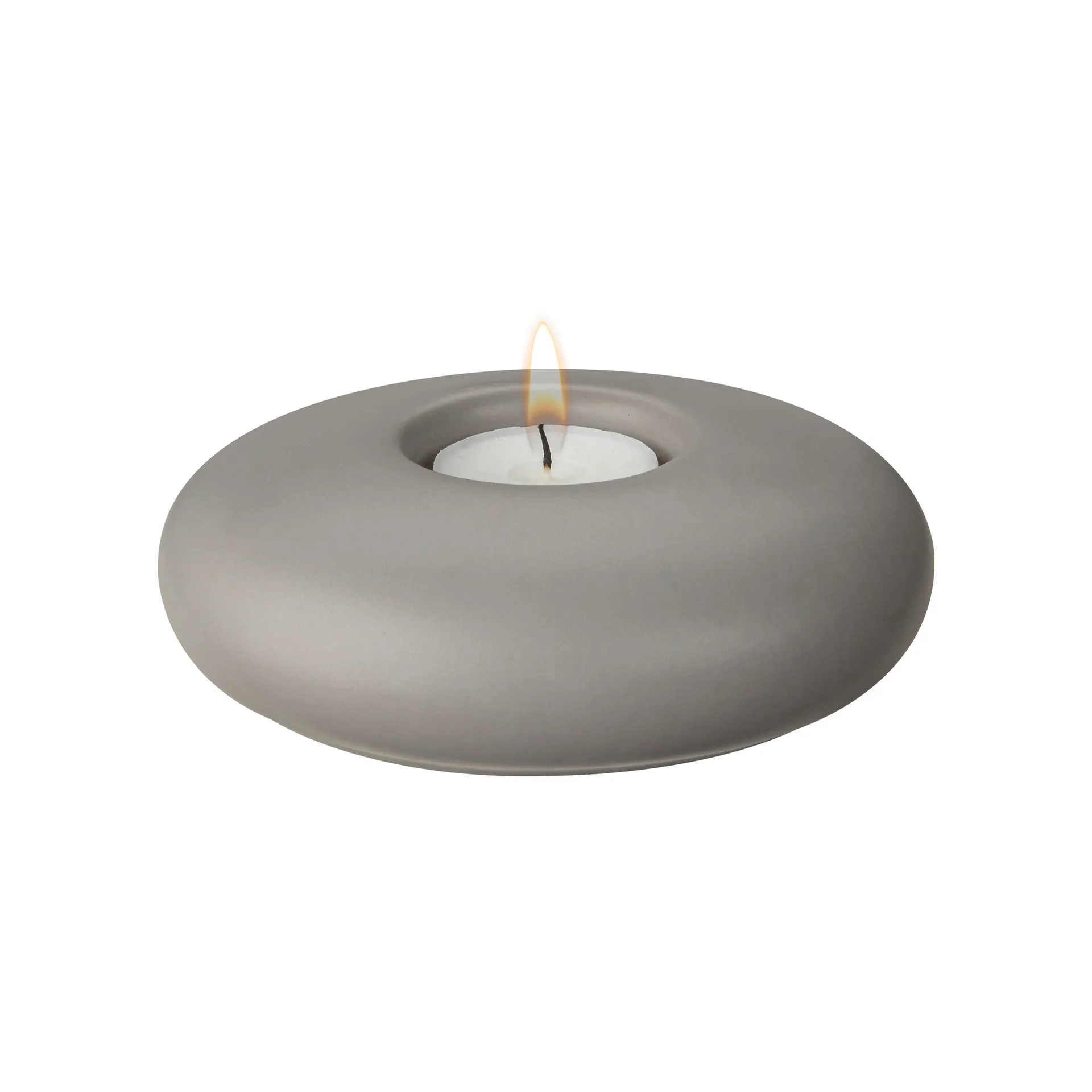Portavelas Stone Ø13 cm, gris Scandi Living