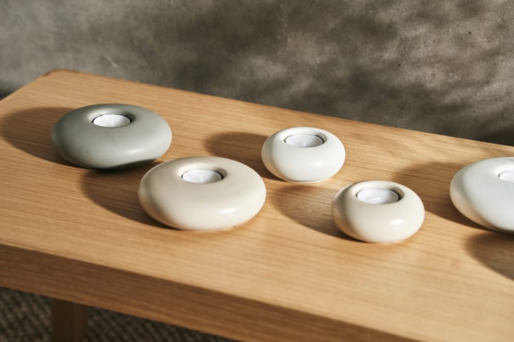 Portavelas Stone Ø9 cm, Beige Scandi Living
