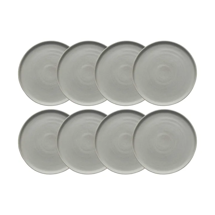 Sandsbro platillo gris claro, Ø20 cm, 8-pack - Scandi Living