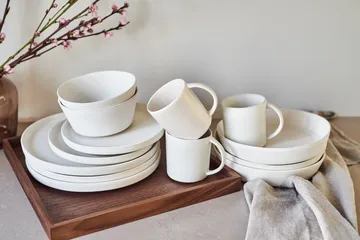 Sandsbro platillo offwhite, Ø20 cm, 6-pack - Scandi Living