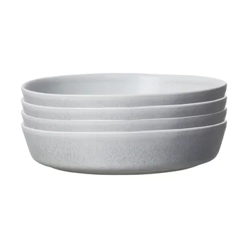Sandsbro plato de pasta gris claro, Ø23 cm, 4-pack - Scandi Living