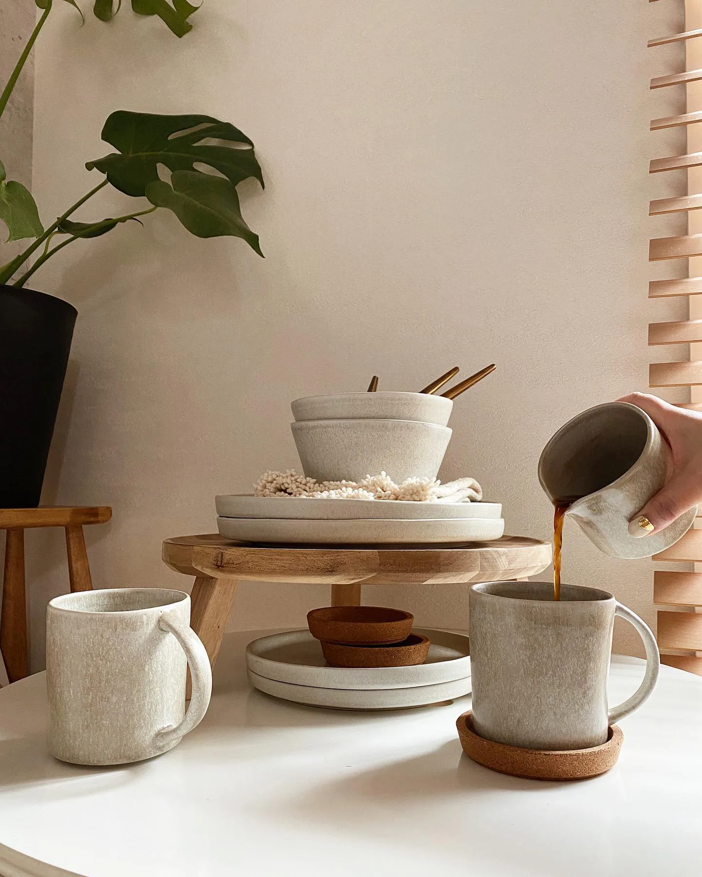 Sandsbro plato de pasta gris claro, Ø23 cm, 8-pack Scandi Living