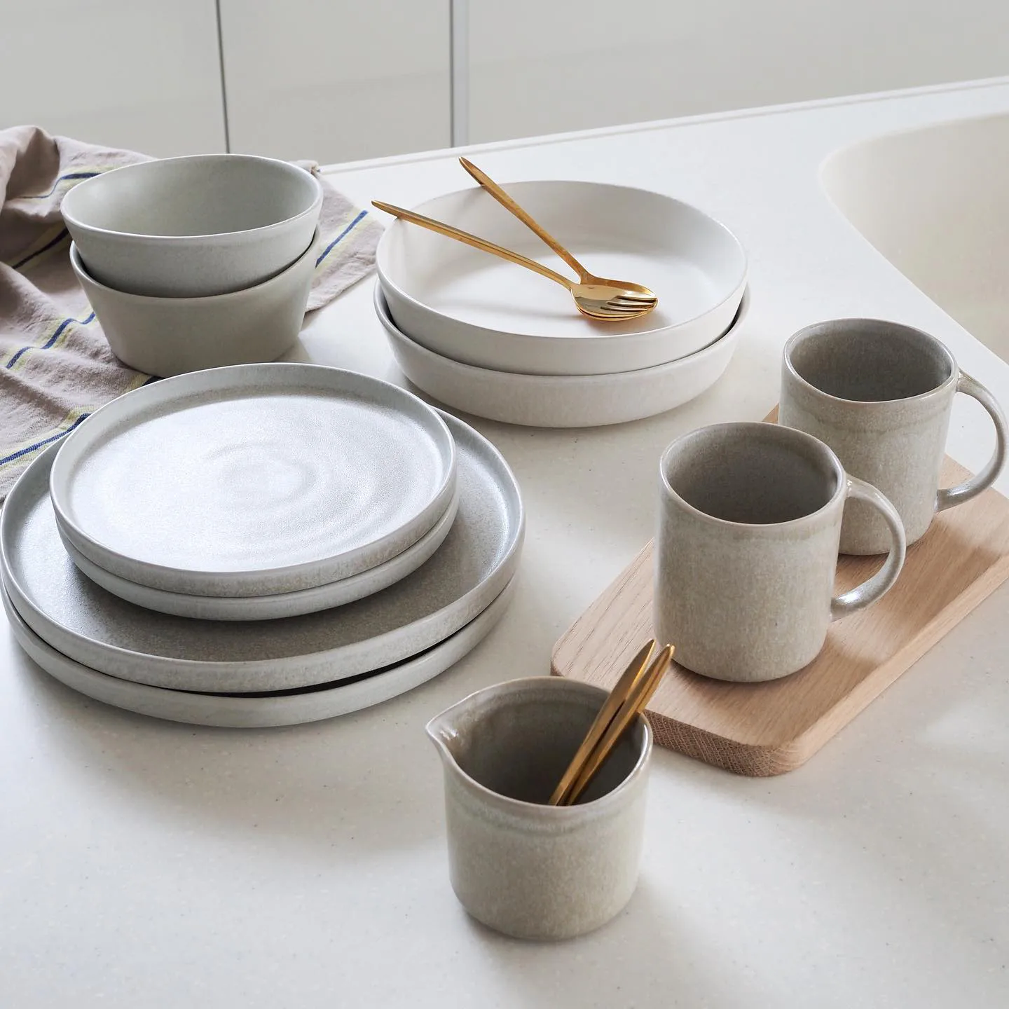Sandsbro plato gris claro, Ø26 cm, 8-pack,  Scandi Living