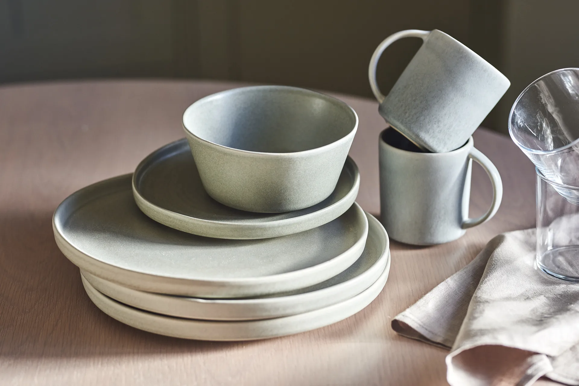 Sandsbro plato gris claro, Ø26 cm, 8-pack,  Scandi Living