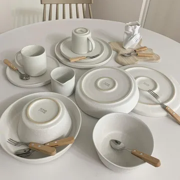 Sandsbro plato offwhite, Ø26 cm, 4-pack - Scandi Living