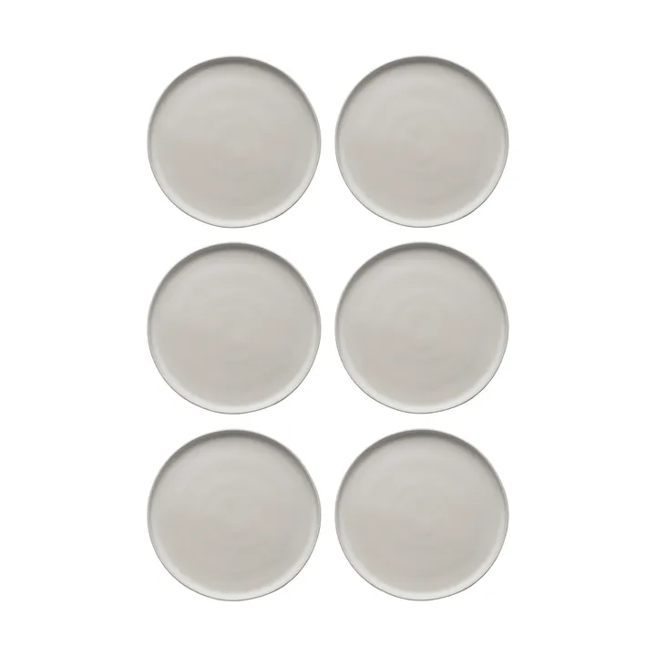 Sandsbro plato offwhite, Ø26 cm, 6-pack - Scandi Living