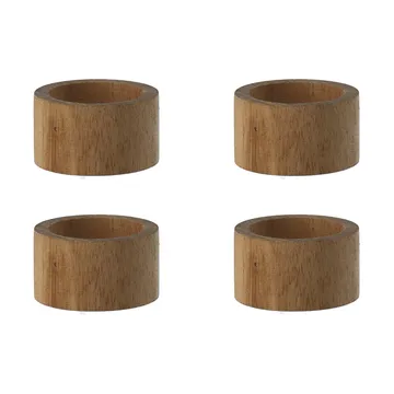 Servilletero Hollow 4-pack Ø5 cm - Acacia - Scandi Living