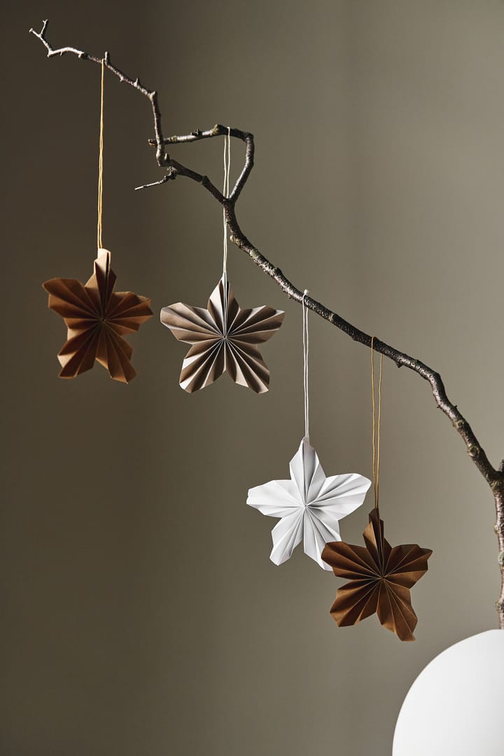 Set de 4 adornos de Navidad Twinkle, Crudo Scandi Living