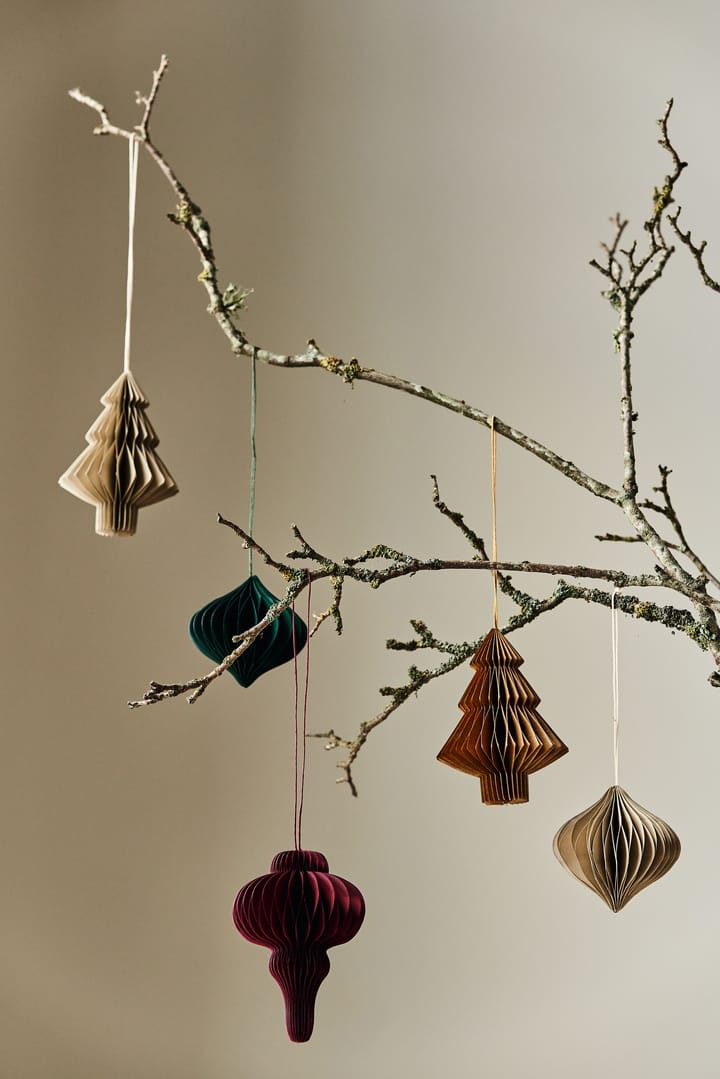 Set de 4 bolas de Navidad Onion, Beige Scandi Living