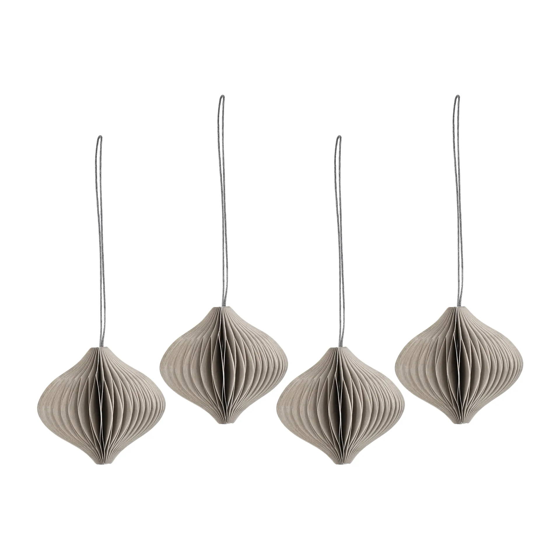 Set de 4 bolas de Navidad Onion, Beige Scandi Living