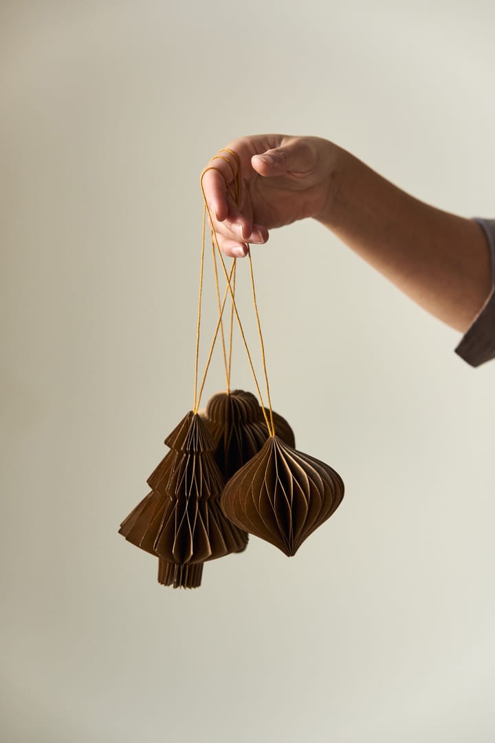 Set de 4 bolas de Navidad Onion, Crudo Scandi Living