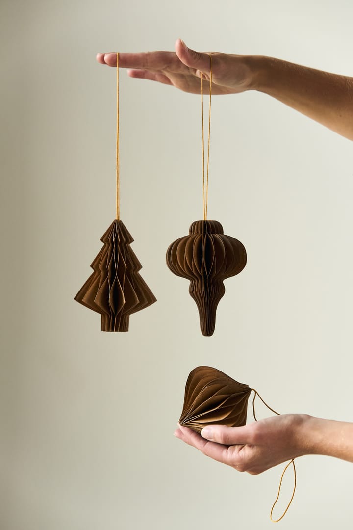 Set de 4 bolas de Navidad Onion, Crudo Scandi Living