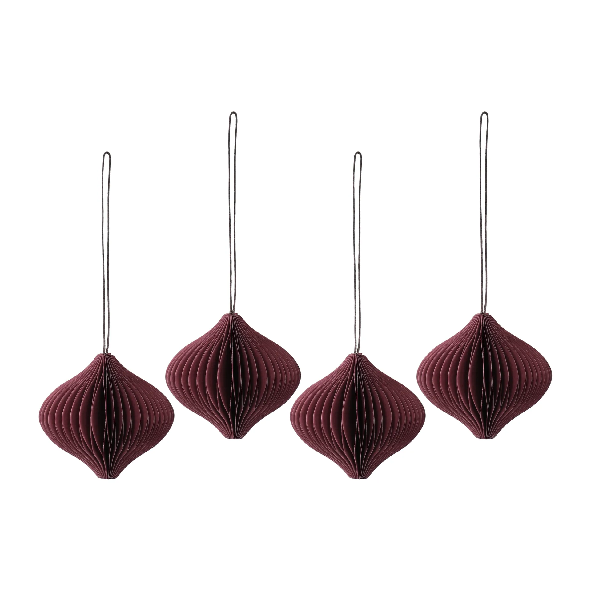 Set de 4 bolas de Navidad Onion, Rojo Scandi Living