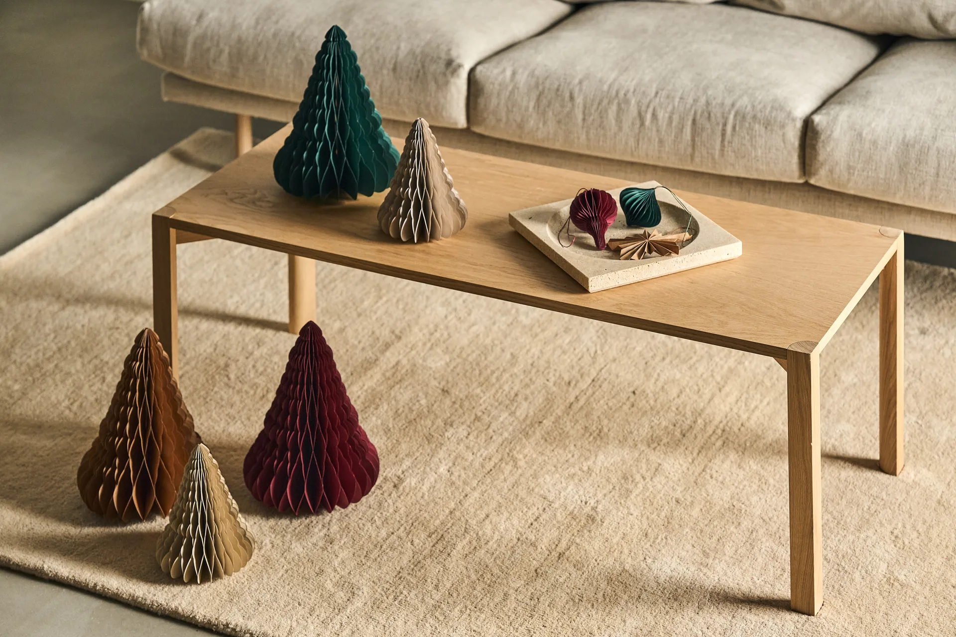 Set de 4 bolas de Navidad Onion, Verde musgo Scandi Living