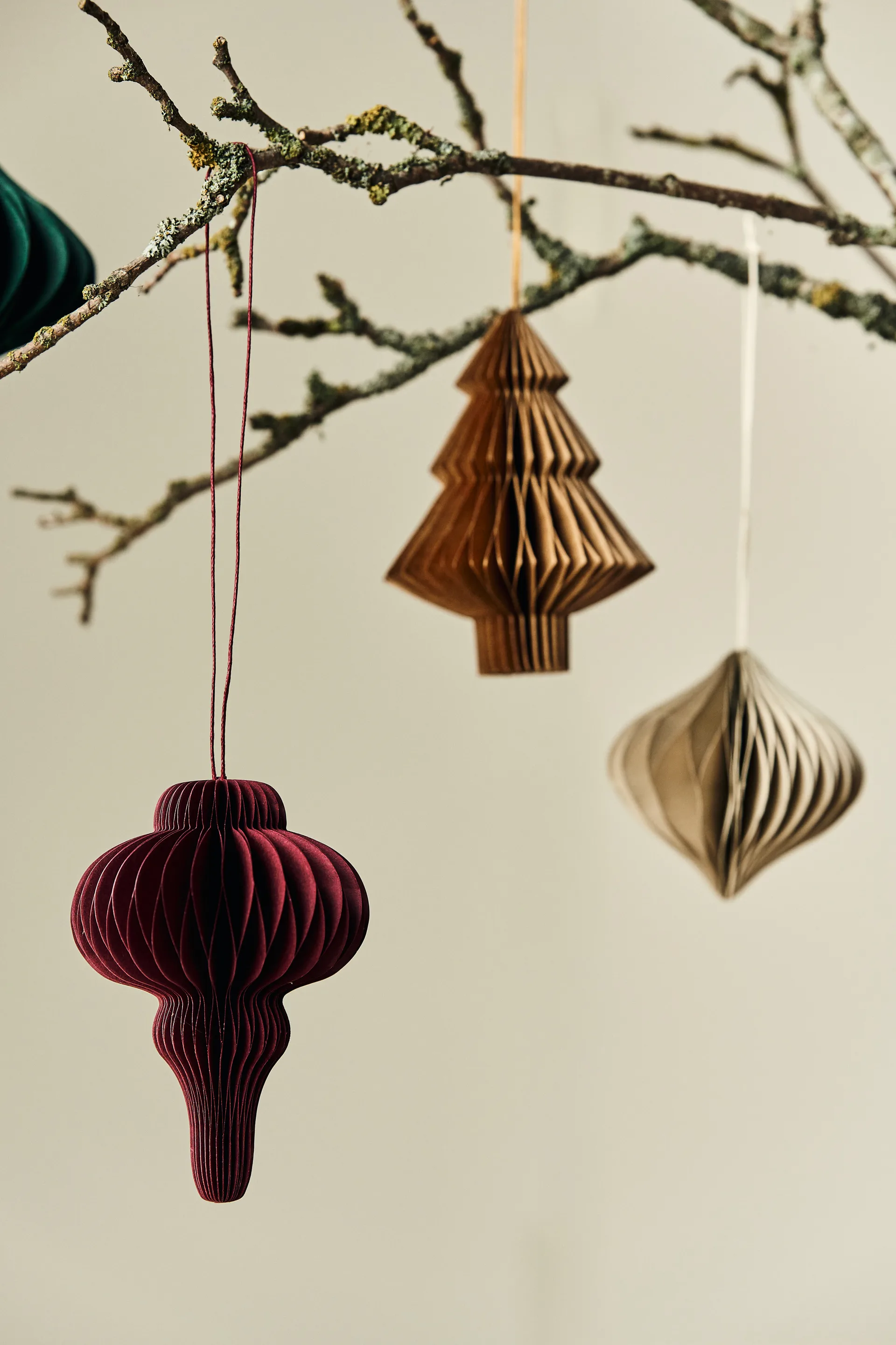 Set de 4 bolas de Navidad Spira, Rojo Scandi Living