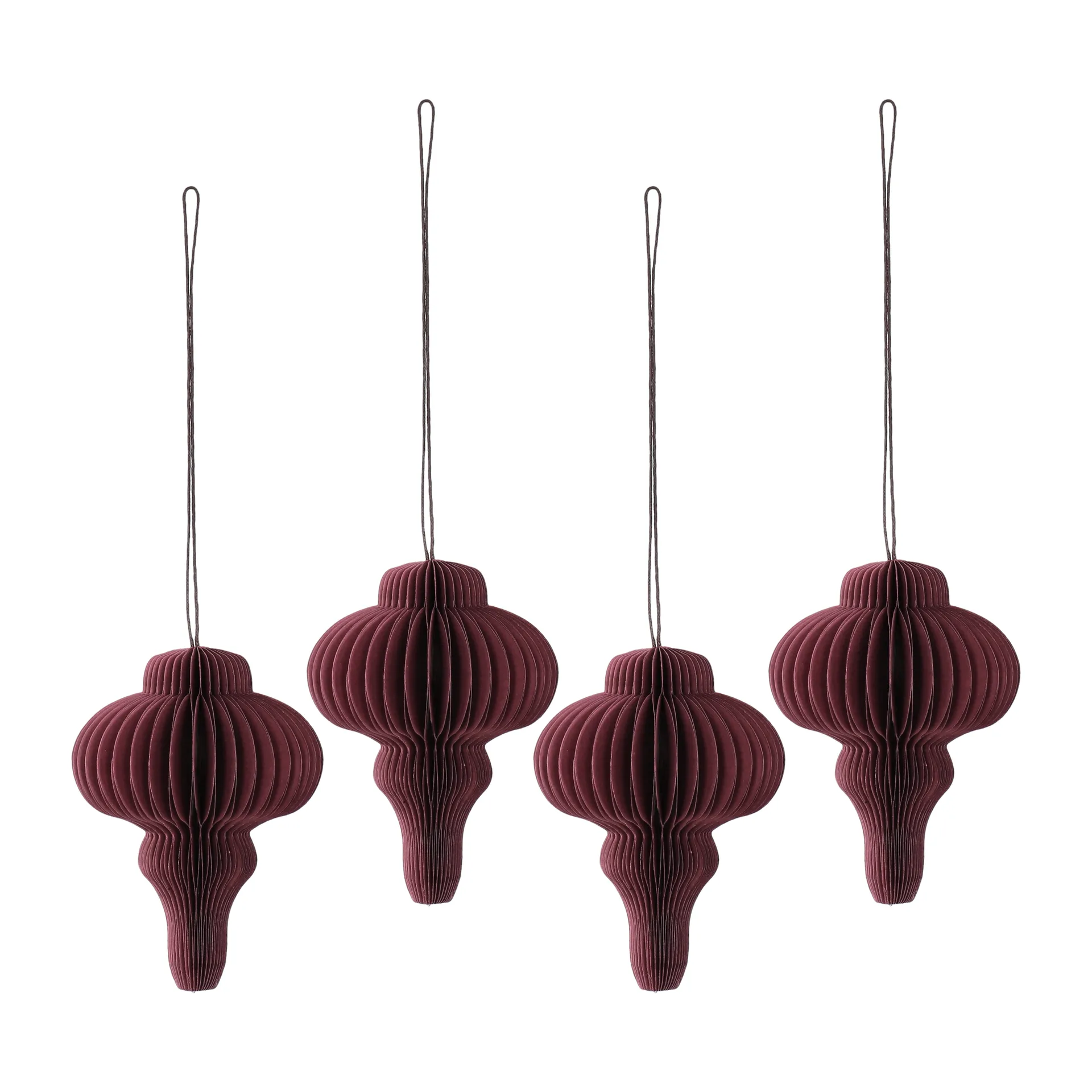 Set de 4 bolas de Navidad Spira, Rojo Scandi Living