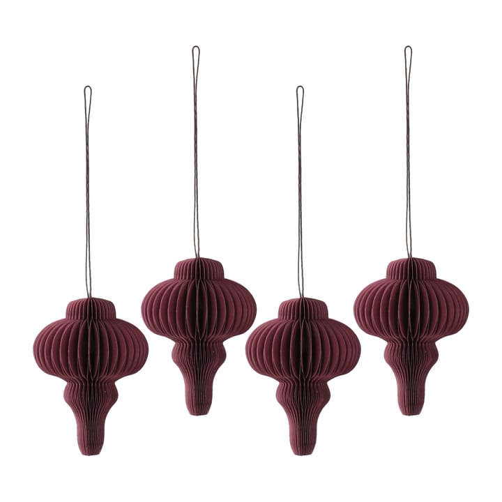 Set de 4 bolas de Navidad Spira - Rojo - Scandi Living