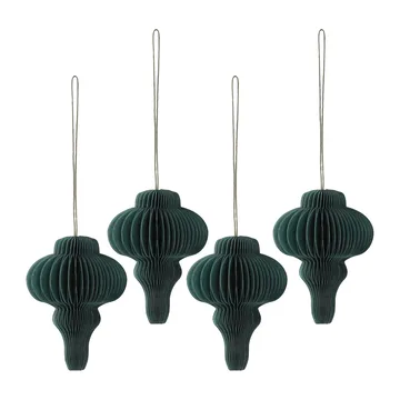 Set de 4 bolas de Navidad Spira - Verde musgo - Scandi Living