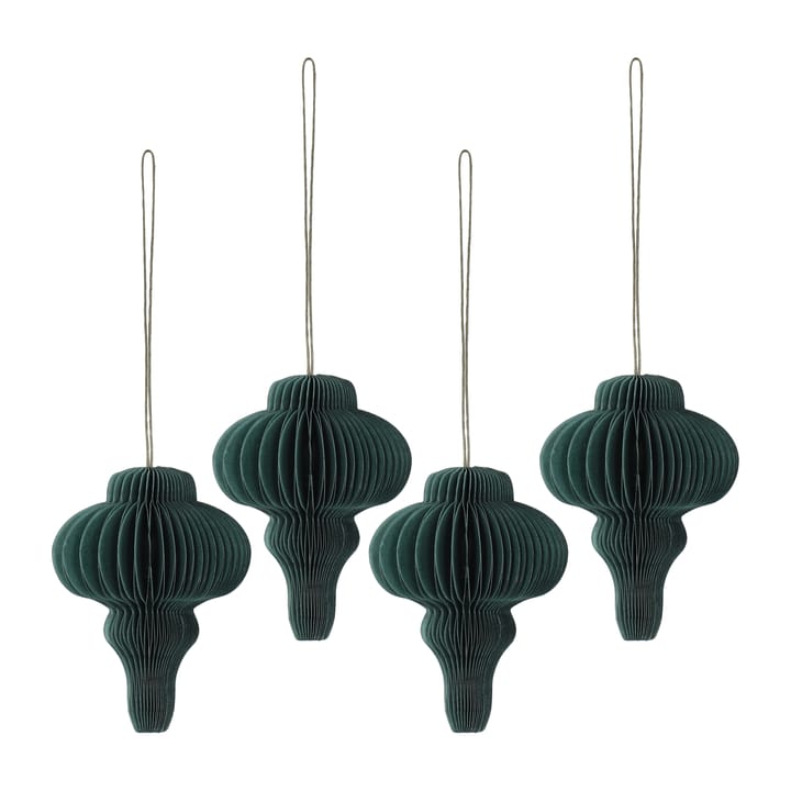 Set de 4 bolas de Navidad Spira - Verde musgo - Scandi Living