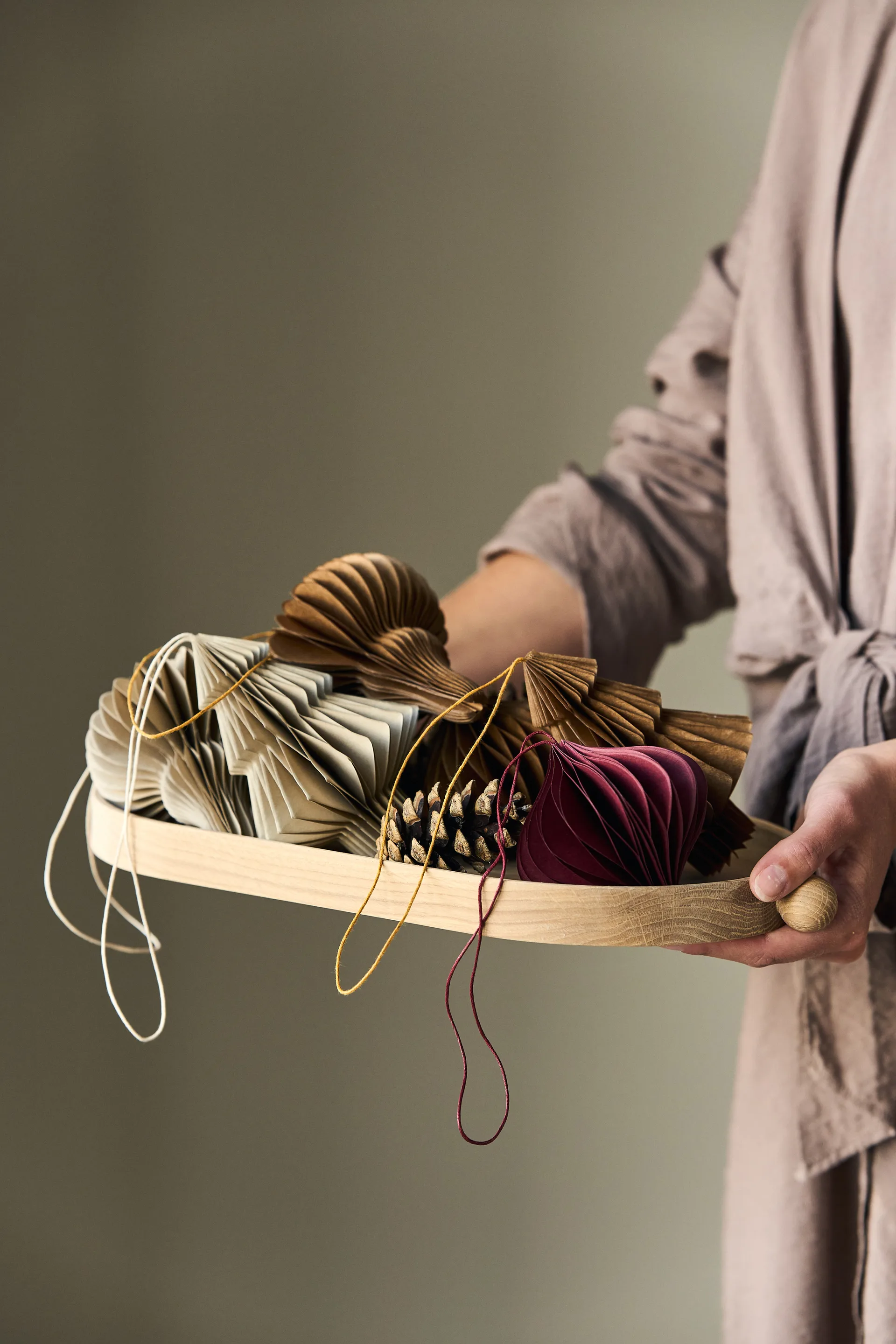 Set de 4 bolas de Navidad Tree, Beige Scandi Living