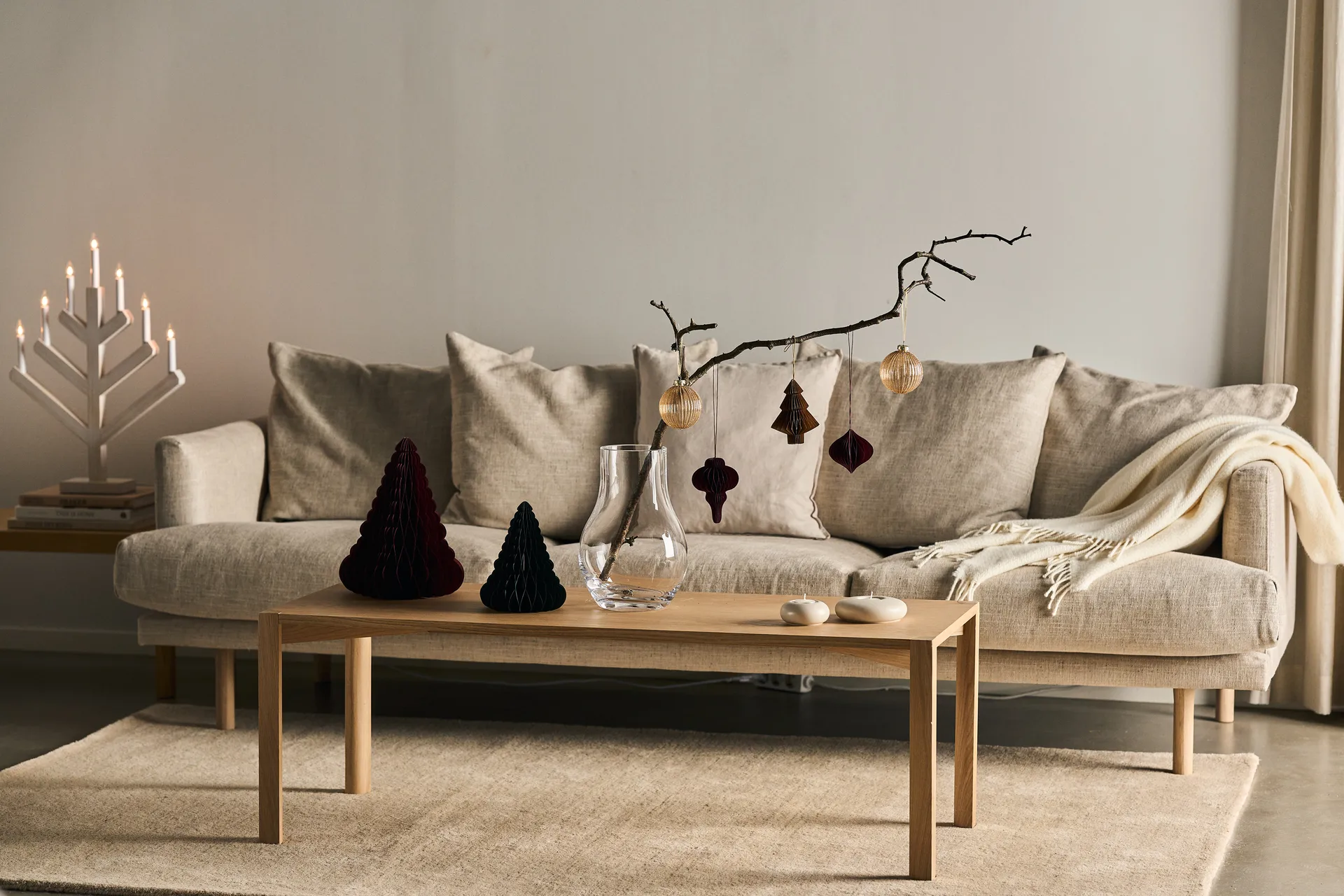 Set de 4 bolas de Navidad Tree, Crudo Scandi Living