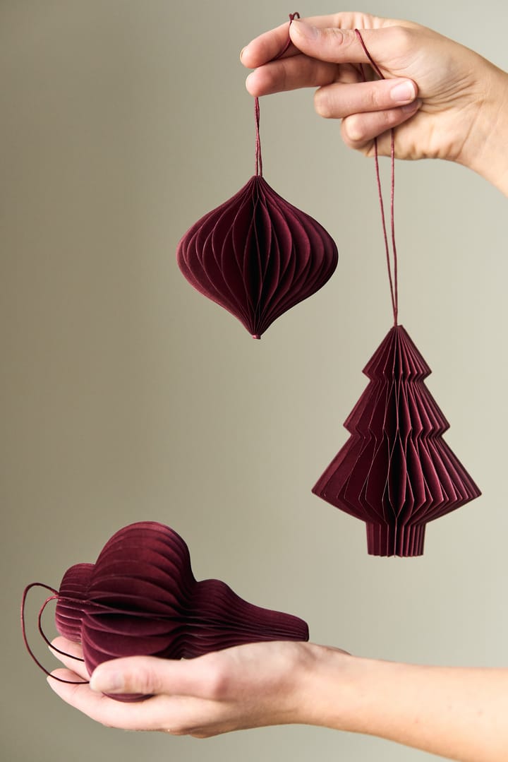 Set de 4 bolas de Navidad Tree, Rojo Scandi Living