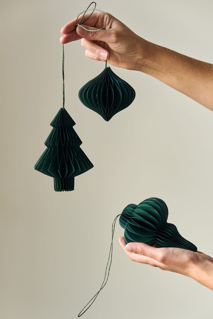 Set de 4 bolas de Navidad Tree - Verde musgo - Scandi Living